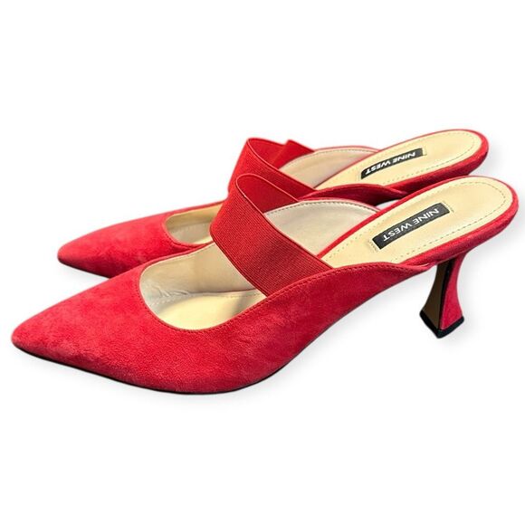 NINE WEST Women’s Red Suede  “Watch It” Pump Size 9.5M - Picture 6 of 7